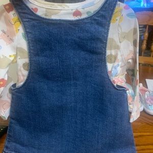 Denim overall dress